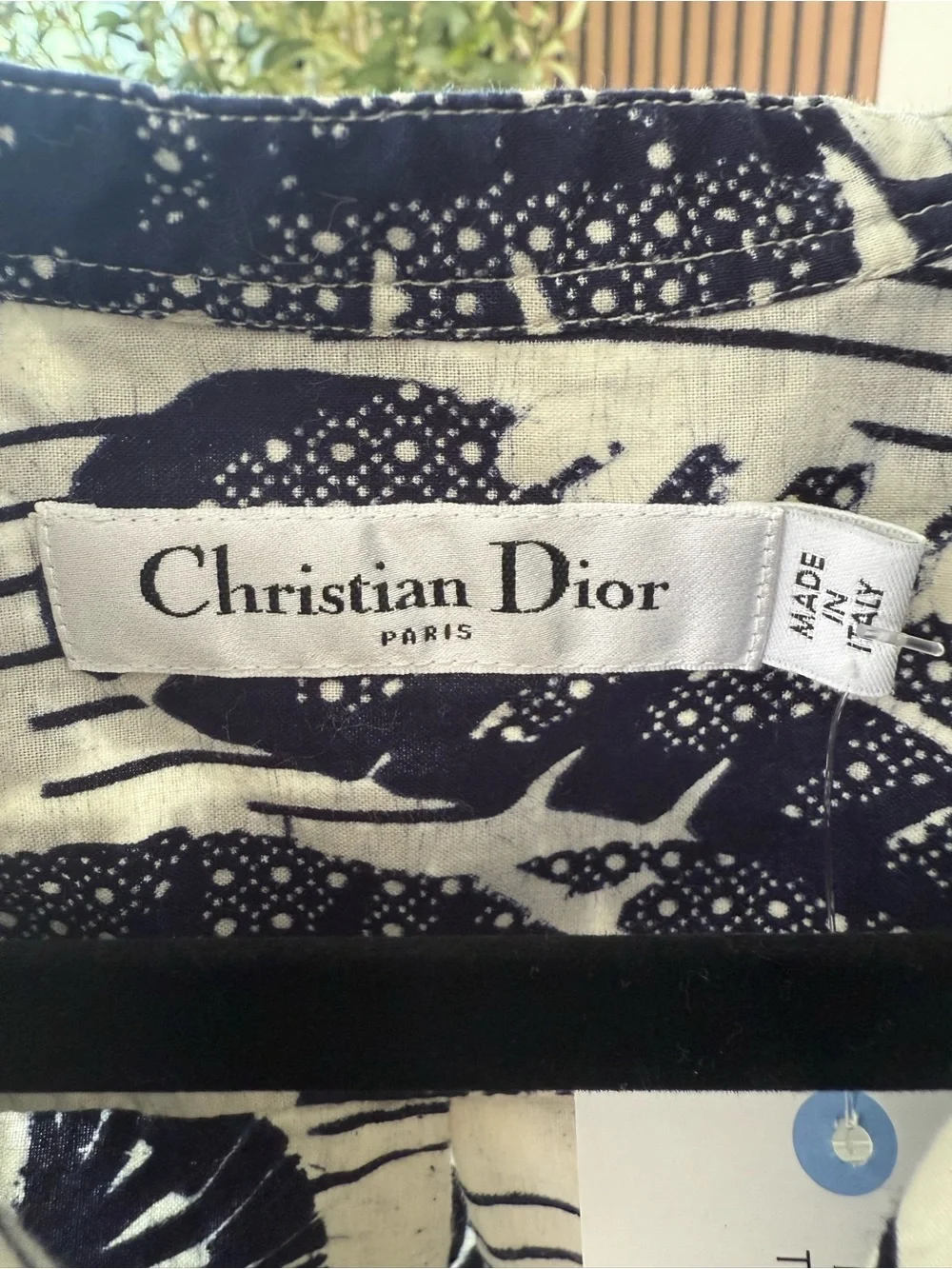 Christian Dior Toile de Jouy Tropicalia long blouse.